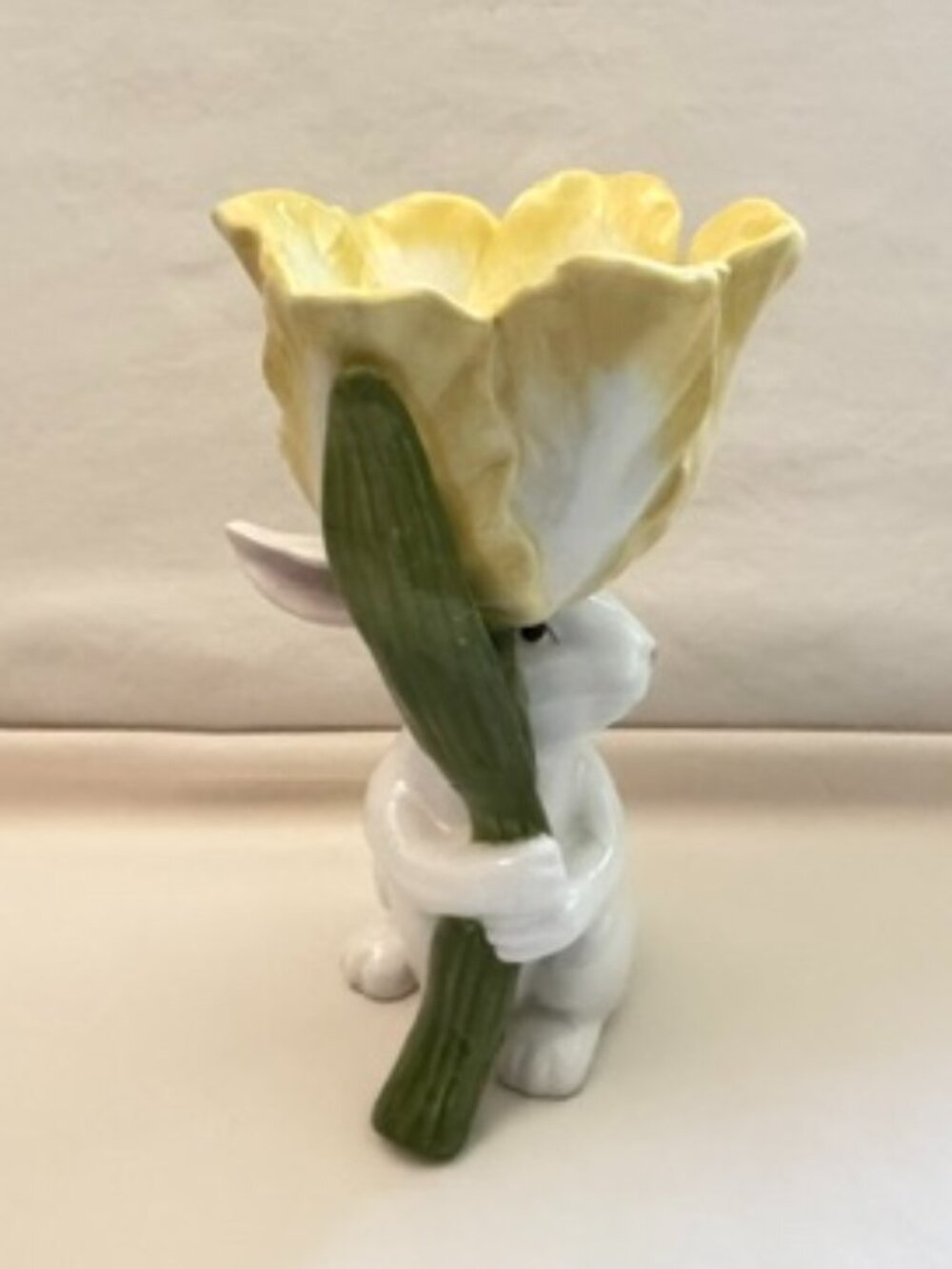Bunny Rabbit Flower Votive Candle Holder - Picture 4 of 7